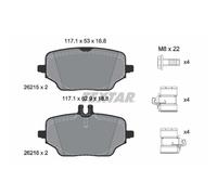 Set di pastiglie freno TEXTAR 2621501, posteriore