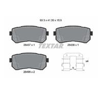 Textar Kit pastiglie freni 2643701 – posteriori, freno a disco per KIA CEE'D (JD) 2015-2018 HYUNDAI