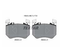 Textar Kit pastiglie freni 2644301 per Mercedes-Benz anteriore