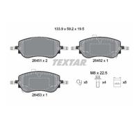 Set di pastiglie freno TEXTAR 2645101, anteriore