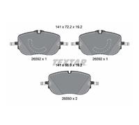 Set di pastiglie freno TEXTAR 2659201, anteriore