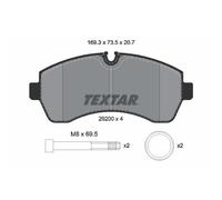 Set di pastiglie freno TEXTAR 2920006, anteriore