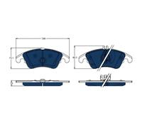Set di pastiglie freno TRW GDB1737BTE, anteriore