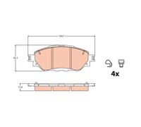 TRW GDB2196 Kit pastiglie freni