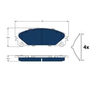 TRW GDB3484BTE Kit pastiglie freni