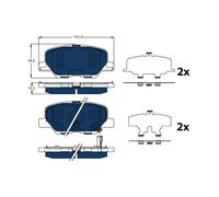 Set di pastiglie freno TRW GDB3583BTE, anteriore