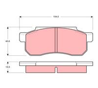 Set di pastiglie freno TRW GDB361, anteriore