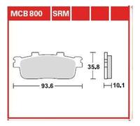 TRW MCB800SRM Kit pastiglie freni