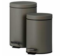 Set di pattumiere da 12L + 3L, marrone opaco