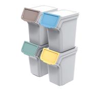 Set di pattumiere Keden 4x20 - 25 L Raccolta Differenziata Grigio
