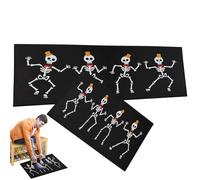 Set Di Pavimento Di Halloween - Gioco Gotico, Accessori Decorativi | Coppia Di Discese Assorbenti Con Illustrazioni Spaventose Durante L'Interior Design, Copertura Della Stanza Buia, Decorazione