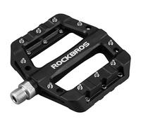Set di pedali per bicicletta MTB, antiscivolo, in nylon e acciaio, neri