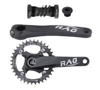 Set di Pedivella per Mountain Bike - 170 mm Pedivella Cava Integrata Scatto Fisso,Per Ciclismo Montagna e Tragitto Città con Movimento Centrale Lega di Alluminio