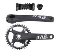 Set di Pedivella per Mountain Bike,170 mm Pedivella Cava Integrata Scatto Fisso | Per Ciclismo Montagna e Tragitto Città con Movimento Centrale Lega di Alluminio