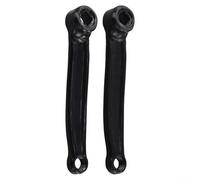 Set di pedivelle per cyclette da 165 mm, struttura in ferro con foro quadrato, bracci di ricambio sinistro e destro, compatibili con biciclette da fitness indoor, coppia nera (sinistra)