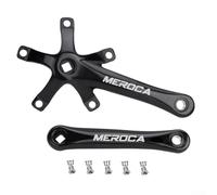 Set di pedivelle per mountain bike, pedivelle sinistra e destra da 170 mm con 130 per BCD per prestazioni affidabili su terreni difficili (nero)