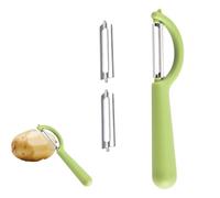 Set di pelaverdure con 1 pelapatate e 2 lame di ricambio, pelapatate universale, compatibile con Tupperware, WMF, Fackelmann, Rösle, pelapatate in acciaio inox, per cucina e verdure