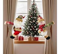 Set di peluche Babbo Natale e pupazzo di neve, decorazione da appendere, 53 | Tessuto robusto, materiale sicuro per la pelle, colori resistenti allo sbiadimento, consistenza soffice, adatto alla famiglia