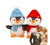 Set Di peluche- - Bambole Di peluche-Coccolose Da 2 Pezzi, Design Morbido Di Coppia Di Pinguini, peluche-Comfort In Tessuto Premium | Per Bambini, Ragazzi, Ragazze, Regalo Di Compleanno, Decor