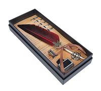 Set di penna e inchiostro di calligrafia vintage, pennino in acciaio inossidabile con scatola per disegno, scrittura, journaling, regali per le vacanze (blu) (verde) (arancia) (rosso)