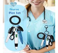 Set di penna per infermiere leggera robusta con clip clip portachiavi