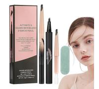 Set di penna per sopracciglia, penna per sopracciglia curva Penna per | Con applicatore per punta micro-fork a 4 punte, trucco a tinta per sopracciglia, pennello ango