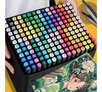 Set di pennarelli 24/30/36/48/60/80/100/120/168 pezzi, pennarelli a doppia punta per acquerelli e schizzi, evidenziatori graffiti, regalo di Ognissanti, regalo di Natale, per scuole, aule d'arte, pitt