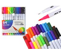 Set di Pennarelli a Doppia Punta 24 Colori con Organizer