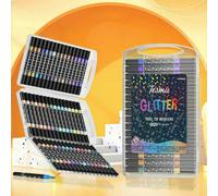 Set di pennarelli a doppia punta con glitter da 96/72/48/24 colori, pennarelli a doppia punta con punte a pennello, penne con glitter per disegno, penne con glitter perlescenti a punta morbida e non s