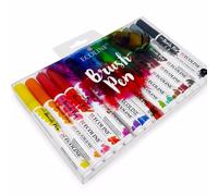 Ecoline Brush Pen Set di 15 penne acquerellabili liquide - colori di base - pennarelli sfumabili per scrivere a mano, disegnare e creare oggetti