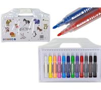 Set di pennarelli acrilici colorati in valigetta, 12 pezzi
