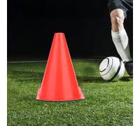 Set di Pennarelli Durevoli con Cono da Allenamento per Calcio, per Allenamenti di Calcio, Barriere in Plastica da 6 Pezzi da 18 Cm per Il Miglioramento delle capacità di Controllo, per (Rosso)