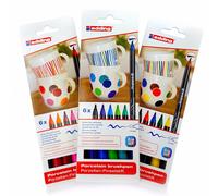 Set Di Pennarelli Edding 4200 Per Ceramica Con Pennello, Set Di 3 Pezzi