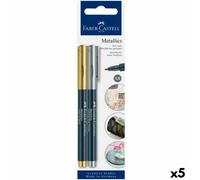 Set di Pennarelli Faber-Castell Creative Studio Metallics Dorato Metallo [5 U