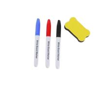 Set di pennarelli per lavagna bianca a tre colori pennarelli cancellabili per lavagna bianca per pittura per bambini Pennarelli a colori rosso, blu e nero per insegnare all'ufficio pennarelli