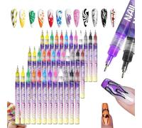 Set di pennarelli per nail art in gel, 12 colori, per nail art fai da te, penne per smalto 3D, penne per disegno graffiti, per disegno artistico, pittura, punteggiatura, strumenti per manicure (set da