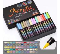 Set di pennarelli per pittura acrilica, punte per pennelli per pittura e