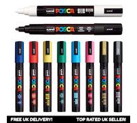 Set Di Pennarelli Per Pittura Uni Posca PC-5M Colori Più Popolari 10 Penne