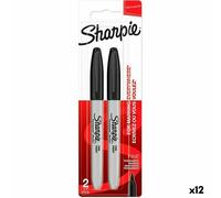 Set di Pennarelli Sharpie Nero 2 Pezzi [12 Unità]