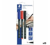 Set di Pennarelli Staedtler Lumocolor 317-S Multicolore 10 Pezzi [15 Unità]