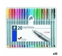 Set di Pennarelli Staedtler Triplus Fineliner Multicolore [10 Unità]