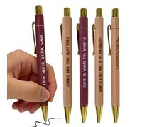 Set di penne a , 5 pezzi, ad asciugatura rapida, liscia, retrattile, punta fine, penne originali per la scrittura di diario e la presa di appunti, per ufficio, firma, riunioni e giorno