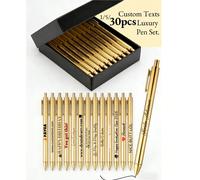 Set di penne a di lusso personalizzate 1/5/30 pezzi, penne con inchiostro nero rimovibile all'ingrosso. Testo inciso al laser, scrittura fluida, matrimoni, addii al nubilato, ufficio aziendale, studen