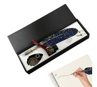 Set di penne a immersione, set di penne con inchiostro retrò, set di cancelleria vintage, strumento di pittura per disegno artistico, accessorio artigianale per lettere di diario, decorazione per