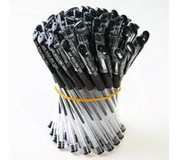 Set di penne a sfera con inchiostro gel nero da 0,5 mm, per scuola, casa, ufficio, confezione da 12