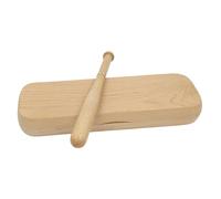 Set di penne a sfera da baseball con astuccio in legno, impugnatura ergonomica, punta da 0,5 mm, scrittura fluida, a forma di baseball