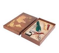 Set di penne a Strumento di scrittura per calligrafia vintage con inchiostro a immersione per esercitarsi nel d'oca in metallo 32 cm 12,6 pollici 5 Sostituisci pennini inclusi