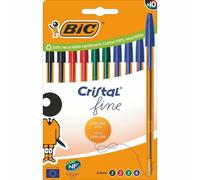 Set di Penne Bic Bic Cristal Fine 516356 Verde Multicolore