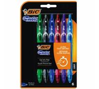 Set di Penne Bic Gelocity Quick Dry 964769 Nero Multicolore [6 Unità]