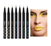 Set di penne colorate per eyeliner, matita per eyeliner glitterata - Kit matita ombretto perlato per eyeliner,Penna per sopracciglia colorata altamente pigmentata da 7 pezzi, penna lunga durata per